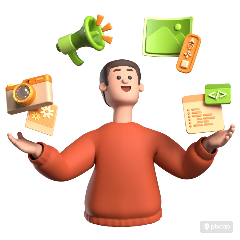a 3d character photo